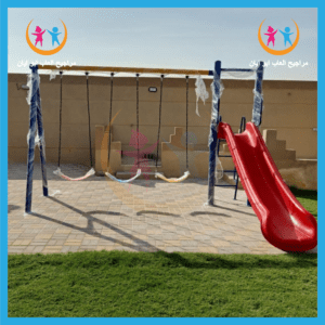 مراجيح حديد 3نفر ما زحليقه بلاستيك من شركة أيان تويز